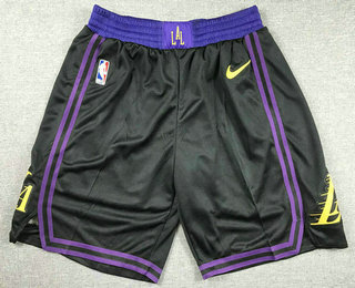 Men's Los Angeles Lakers Black 2023 City Swingman Shorts