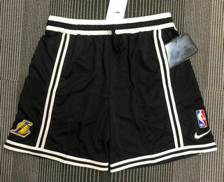 Men's Los Angeles Lakers Black Basketball Training Shorts