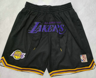 Men's Los Angeles Lakers Black Just Don Shorts
