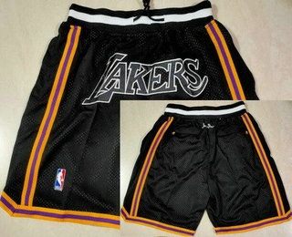 Men's Los Angeles Lakers Black MVP Just Don Shorts