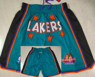 Men's Los Angeles Lakers Green 1995 All Star Just Don Shorts