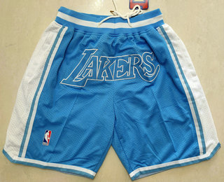 Men's Los Angeles Lakers Light Blue Just Don Swingman Throwback Shorts