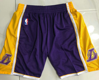 Men's Los Angeles Lakers Purple 2009-10 Hardwood Classics Soul AU Throwback Shorts