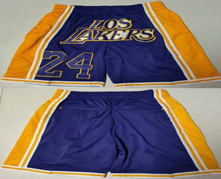 Men's Los Angeles Lakers Purple Gold Shorts