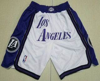 Men's Los Angeles Lakers White 2022 City Just Don Shorts