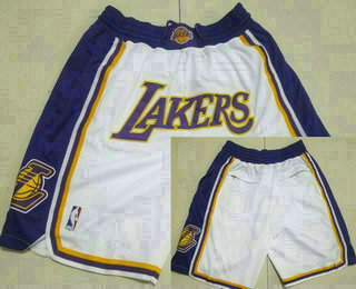 Men's Los Angeles Lakers White Just Don Shorts