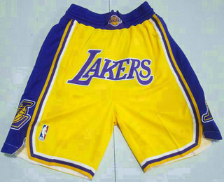 Men's Los Angeles Lakers Yellow Just Don Shorts