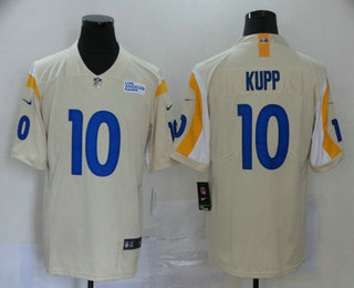 Men's Los Angeles Rams #10 Cooper Kupp Cream 2020 NEW Vapor Untouchable Stitched NFL Nike Limited Jersey