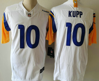Men's Los Angeles Rams #10 Cooper Kupp White 2023 FUSE Vapor Limited Stitched Jersey