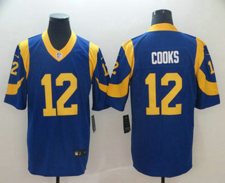 Men's Los Angeles Rams #12 Brandin Cooks Royal Blue 2017 Vapor Untouchable Stitched NFL Nike Limited Jersey