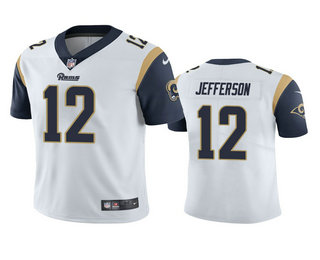 Men's Los Angeles Rams #12 Van Jefferson White 2020 NFL Draft Vapor Limited Jersey