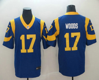 Men's Los Angeles Rams #17 Robert Woods Royal Blue 2017 Vapor Untouchable Stitched NFL Nike Limited Jersey