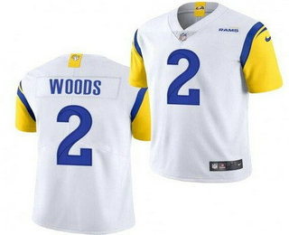 Men's Los Angeles Rams #2 Robert Woods Limited White Alternate Vapor Jersey