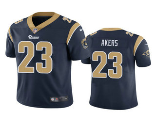 Men's Los Angeles Rams #23 Cam Akers Navy 2020 NFL Draft Vapor Limited Jersey