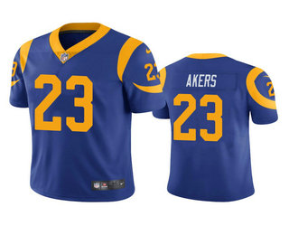 Men's Los Angeles Rams #23 Cam Akers Royal 2020 NFL Draft Vapor Limited Jersey