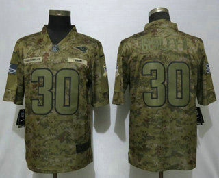 Men's Los Angeles Rams #30 Todd Gurley II Nike Camo 2018 Salute to Service Stitched NFL Limited Jersey