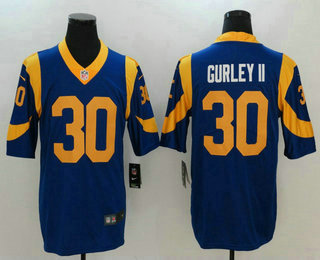 Men's Los Angeles Rams #30 Todd Gurley II Royal Blue 2017 Vapor Untouchable Stitched NFL Nike Limited Jersey