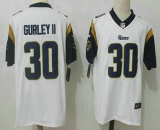 Men's Los Angeles Rams #30 Todd Gurley II White 2017 Vapor Untouchable Stitched NFL Nike Limited Jersey