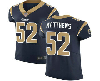 Men's Los Angeles Rams #52 Clay Matthews Navy Blue 2017 Vapor Untouchable Stitched NFL Nike Elite Jersey