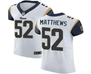 Men's Los Angeles Rams #52 Clay Matthews White 2017 Vapor Untouchable Stitched NFL Nike Elite Jersey