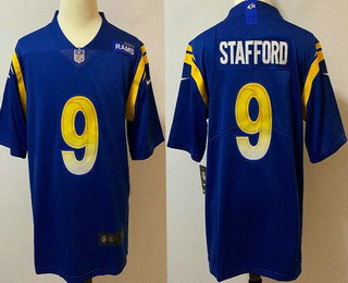 Men's Los Angeles Rams #9 Matthew Stafford Limited Royal Vapor Untouchable Jersey