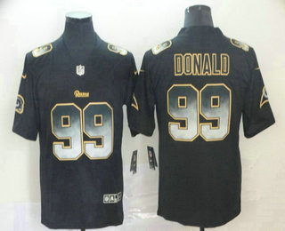 Men's Los Angeles Rams #99 Aaron Donald Black 2019 Vapor Smoke Fashion Stitched NFL Nike Limited Jersey