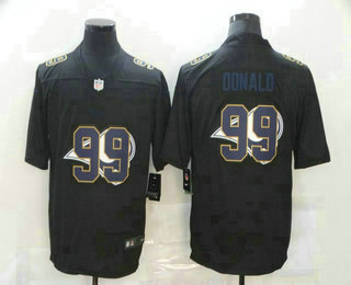 Men's Los Angeles Rams #99 Aaron Donald Black 2020 Shadow Logo Vapor Untouchable Stitched NFL Nike Limited Jersey