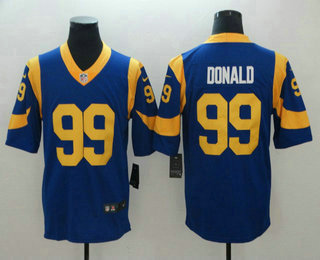 Men's Los Angeles Rams #99 Aaron Donald Royal Blue 2017 Vapor Untouchable Stitched NFL Nike Limited Jersey