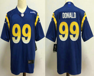 Men's Los Angeles Rams #99 Aaron Donald Royal Blue 2020 NEW Vapor Untouchable Stitched NFL Nike Limited Jersey