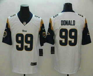 Men's Los Angeles Rams #99 Aaron Donald White 2017 Vapor Untouchable Stitched NFL Nike Limited Jersey