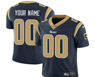 Men's Los Angeles Rams Custom Vapor Untouchable Navy Blue Team Color NFL Nike Limited Jersey