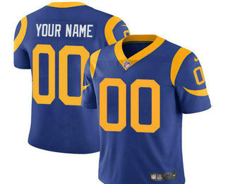 Men's Los Angeles Rams Custom Vapor Untouchable Royal Blue Alternate NFL Nike Limited Jersey