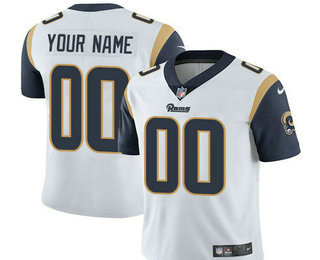 Men's Los Angeles Rams Custom Vapor Untouchable White Road NFL Nike Limited Jersey