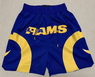 Men's Los Angeles Rams Royal Blue Just Don Shorts