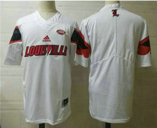 Men's Louisville Cardinals Blank White College Football Jersey