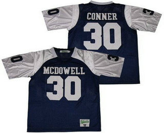 Men's McDowell High School Trojans #30 James Conner Navy Football Jersey