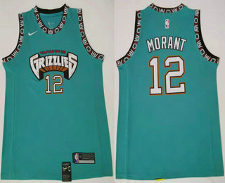 Men's Memphis Grizzlies #12 Ja Morant Green Nike 2019 ABA Hardwood Classics Green Throwback Swingman Jersey