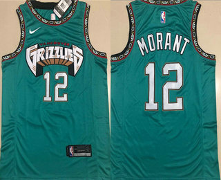 Men's Memphis Grizzlies #12 Ja Morant Nike 2019 ABA Hardwood Classics Green Throwback AU Jersey