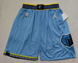 Men's Memphis Grizzlies Blue Jordan 75th Anniversary Diamond 2021 Stitched Shorts