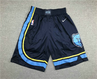 Men's Memphis Grizzlies Navy Blue 2019 Nike Swingman Stitched NBA Shorts