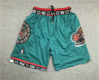 Men's Memphis Grizzlies Teal Green 1995-96 Just Don Shorts Swingman Shorts