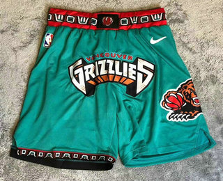 Men's Memphis Grizzlies Teal Green With Grizzlies Nike Swingman Printed NBA Shorts