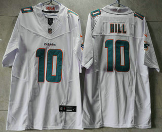 Men's Miami Dolphins #10 Tyreek Hill White 2023 FUSE Vapor Untouchable Stitched Jersey