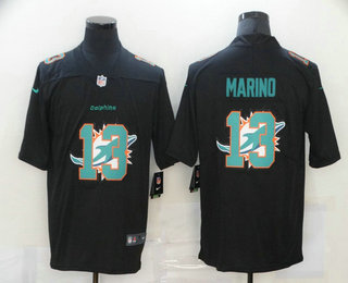 Men's Miami Dolphins #13 Dan Marino Black 2020 Shadow Logo Vapor Untouchable Stitched NFL Nike Limited Jersey