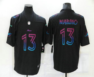 Men's Miami Dolphins #13 Dan Marino Black City Edition Vapor Limited Jersey