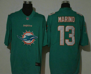 Men's Miami Dolphins #13 Dan Marino Green 2020 Big Logo Vapor Untouchable Stitched NFL Nike Fashion Limited Jersey