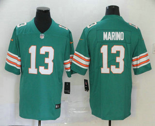 Men's Miami Dolphins #13 Dan Marino Green Throwback 2017 Vapor Untouchable Stitched NFL Nike Limited Jersey