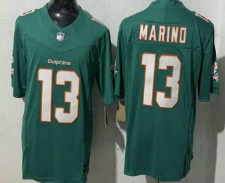 Men's Miami Dolphins #13 Dan Marino Limited Aqua FUSE Vapor Jersey