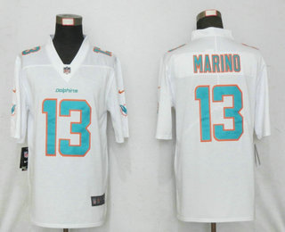 Men's Miami Dolphins #13 Dan Marino White 2020 Vapor Untouchable Stitched NFL Nike Limited Jersey