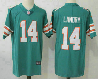 Men's Miami Dolphins #14 Jarvis Landry Aqua Green Alternate 2017 Vapor Untouchable Stitched NFL Nike Limited Jersey